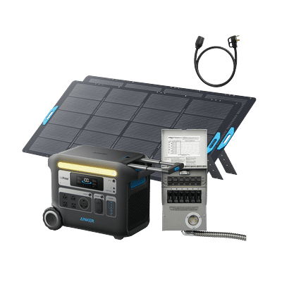 Anker SOLIX F2000 + 6-Circuit Manual Transfer Switch + 2× 400W Solar Panel