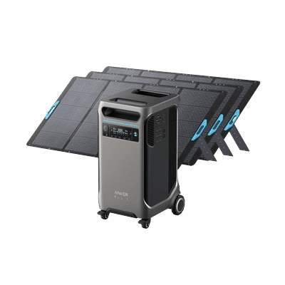 Anker SOLIX F3800 Solar Generator + 3× 400W Solar Panel