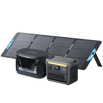 Anker SOLIX C1000 + 200W Solar Panel + Water-Resistant Bag