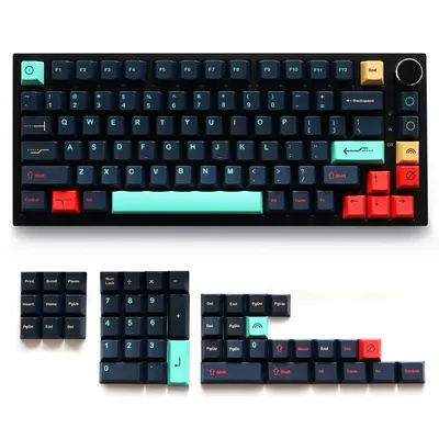 GMK Metropolis Keycaps PBT 129 Keys Cherry Profile Five Side Dye-Sub Keycaps for 61/87/104/108 Mx Switch Mechanical Keyboard