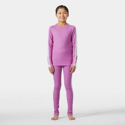Helly Hansen Junior Lifa Merino Midweight Base Layer Set Pink 12