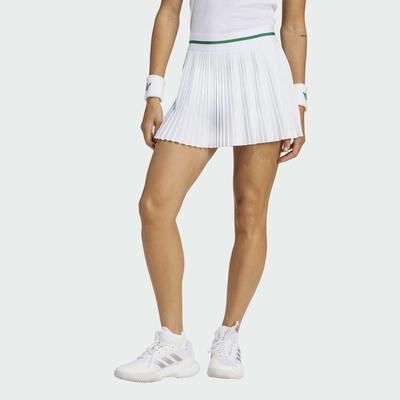 adidas Wimbledon 2025 Pleated Skirt Pro Women's Tennis Apparel White