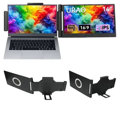 14.1‘’ Laptops Screen Extender FHD IPS Portable Monitors 72%NTSC 300 Nits For Windows Macbook Chrome Android 13-17.3 Laptop