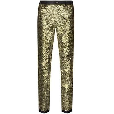 Disco Anni '80 Pantaloni Disco Paillettes Costume Per uomo Costume di Carnevale Mascherata Club Feste Performance Adulti Pantaloni