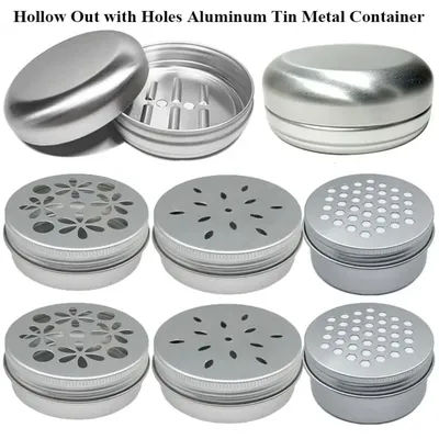 High Quality Hollow Out with Holes Aluminum Tin Container 8 Styles Metal Empty Can Cosmetic Face Eye Cream Packing