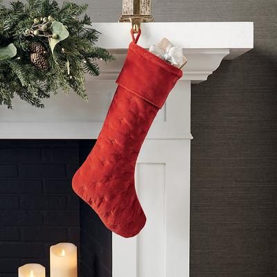 Rumi Velvet Stocking - Caramel - Frontgate - Christmas Decorations