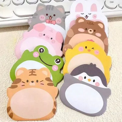 A Set of 8 Books with 20 Sheets Each,Totaling 160 Sheets,Featuring Cute and Fun Cartoon Animal Designs,for Messages, Reminders