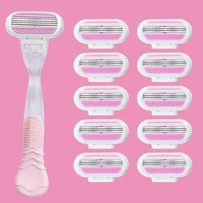 4/8 Blade Women Safety Razor Blades Face/ Leg/ Armpit/ Bikini Beauty Hair Removal Shaving Compatible Venus Shaver