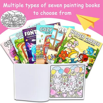 Teeny Baby Cozy Home Coloring Books for Adults - 9 Themes Hygge Lifestyle, Cute Comfy Stress Relief, 2024 New Adult Art Therapy