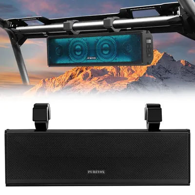 UTV/ATV 17 "Bluetooth barre de son 4 haut-parleurs Audio amplifié étanche avec éclairage multicolore pour chariot de golf Can Am