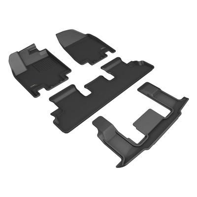 3D Mats USA Floor Made of Rubber Black Molded Liner, Front, Second & Third Row, Limited Warranty L1IN03401509