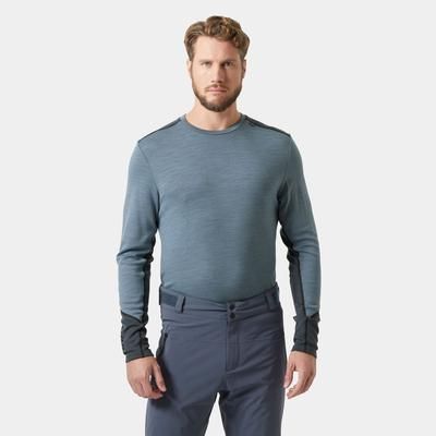 Helly Hansen Men's Lifa Merino Midweight Crew Base Layer Navy M