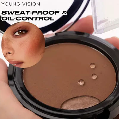 Woman makeup 6-Color Matte Bronze Powder Velvety Smooth Natural Highlighting Eyeshadow Primer & Setting Powder Christmas Makeup