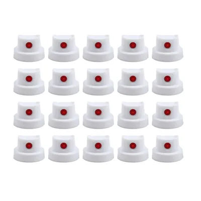 20PCS Dot Fat Spray Paint Cap Plastic Spray Nozzles White Spray Paint Replacement Cover For Spray Cans Bottle
