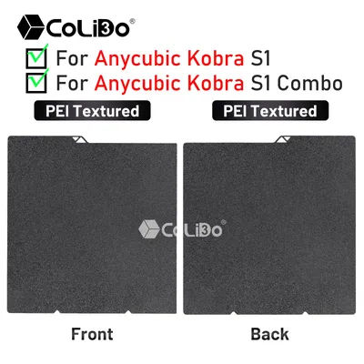 For Anycubic Kobra S1 build plate black textured pei Sheet 264x276 Double Sided Bed Plate For Anycubic Kobra S1 printer heatbed
