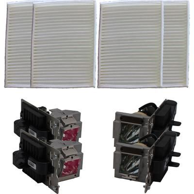 Jaspertronics™ Original 113-715 4-Pack Lamp Module & Filter Kit for the Digital Projection Projectors - 1 Year Warranty
