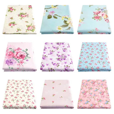 Rose Floral Cotton Fabric Patchwork Quilting Sewing Cloth Craft Bedding Decoration Teramila Fabrics Tissue Clothing Home Textile