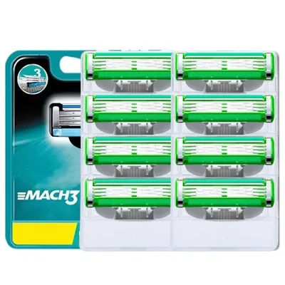 4/8/12PCS Shaver Cutting Head Stainless Steel 3 Layer Blade Sharp Friction-Resistant Men Manual Shaver Blade