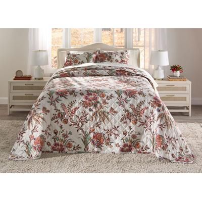 Jacobean Bedspread 3-Pc. Set by BrylaneHome in Multi (Size FULL)