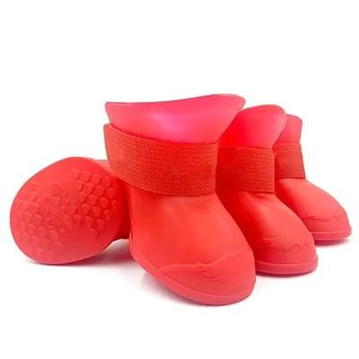 Waterproof Pet Rainshoes: 4Pcs Anti Slip Boots For Dogs & Cats Small To Large Sizes L 3