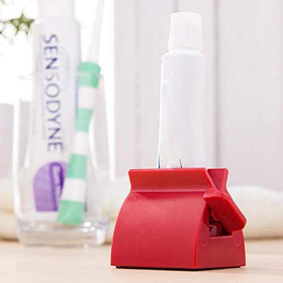 Easy To Use Rolling Tube Toothpaste Squeezer No Waste, More Savings Red