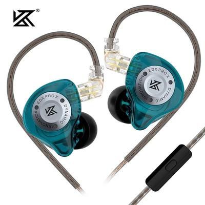 High Fidelity Dynamic Driver Earbuds With Detachable Cable cyan with Mic