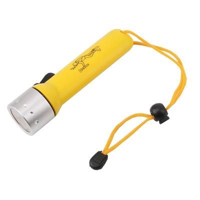 CLed Professional Waterproof Diving Flashlight | Underwater & Outdoor Emergency Lighting With Battery Yellow