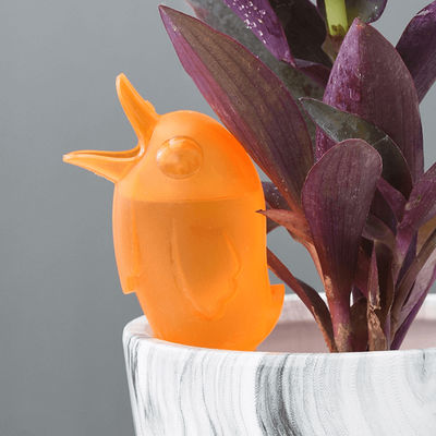 Self Spike Planter Drip Watering Bird Orange
