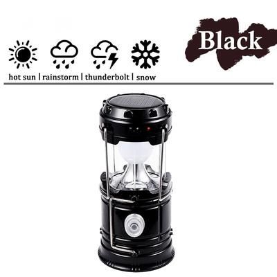 USB Rechargeable Camping Lantern: Waterproof Outdoor Lighting Torch Black