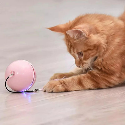 Smart Interactive Self Rotating Cat Toy Ball Pink