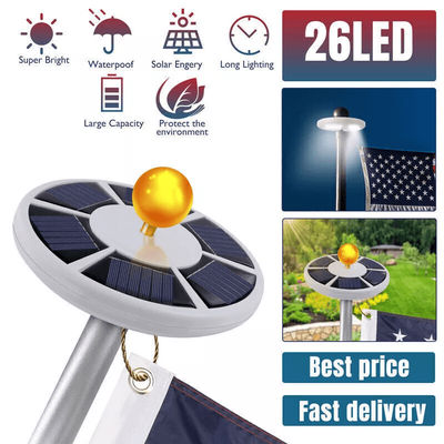 Solar Powered Flag Pole Light 26 LED Auto Activated, Super Bright, Outdoor Waterproof Illumination Solar Powered Flag Pole Light 26 LED Auto Activated, Super Bright, Outdoor Waterproof Illumination