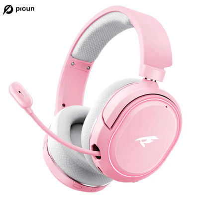 Picun G2 Wireless Gaming Headset Immersive Audio With 7.1 Surround Sound pink