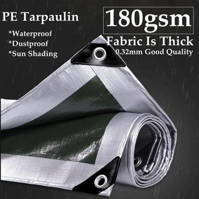 Premium 140 180GSM Outdoor Rainproof PE Tarpaulin For Camping Tent, Gazebo, And Furniture Cover Waterproof Sun Shade N 2mx1.5m 180GSM