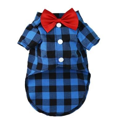 Stylish Pet Clothing: Plaid & Striped Shirts, Wedding Dresses, Coats, & More For Dogs & Cats Blue xl