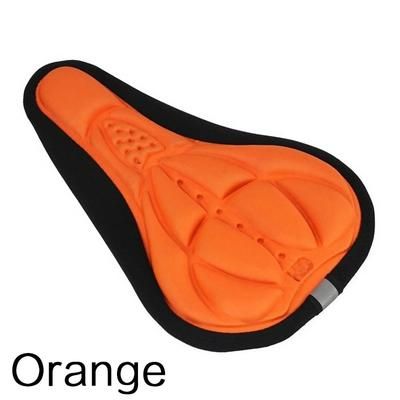 Padded Gel Bike Seat Cushion With 3D Foam Support For Mountain And Exercise Bikes orange