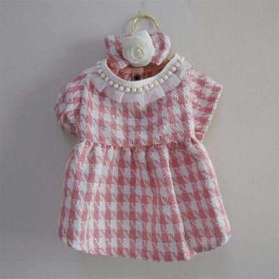 Puppy Plaid Wool Dress Pearl Neck Sweater Dog Cardigan XS 2