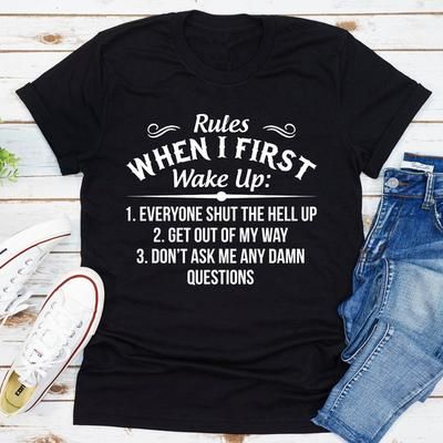 Rules When I First Wake Up Black M