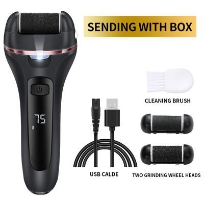 Electric Foot File Callus Remover, Sandpaper Grinding Pedicure Tool For Heels, Dead Skin & Hard Skin Removal, Foot Care yellow