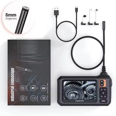 Industrial Endoscope Camera 8mm HD 1080P Waterproof Inspection Borescope With IPS Screen 30m 8mm Single Lens