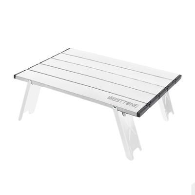 Mini Camping Table, Lightweight Aluminum Alloy Outdoor Table With Carry Bag Perfect For Hiking, Beach & Tailgating silvery