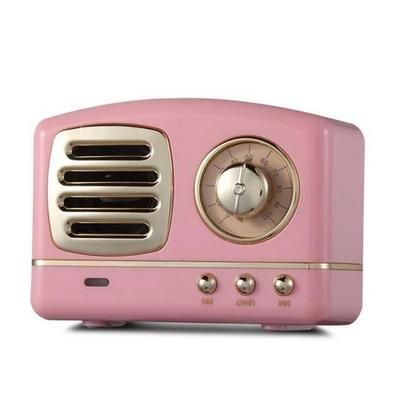 Vintage Bluetooth Speaker Pink