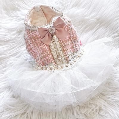 Plaid & Lace Princess Dog Dress: Cute Pet Puppy Skirt & Warm Outfit xs 2