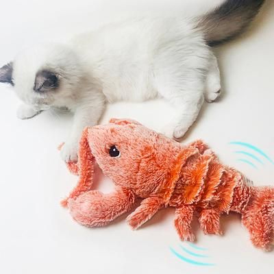 USB Charging Electric Simulation Lobster Jumping Toy: Hilarious Plush Toy For Pets random