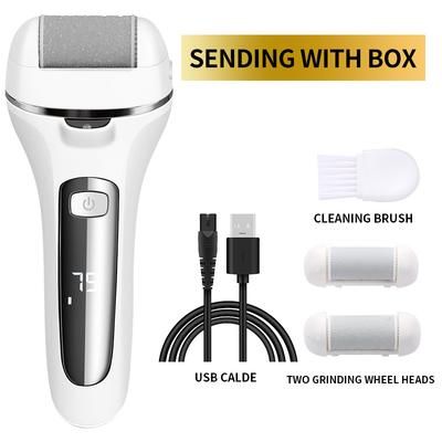 Electric Foot File Callus Remover, Sandpaper Grinding Pedicure Tool For Heels, Dead Skin & Hard Skin Removal, Foot Care silver