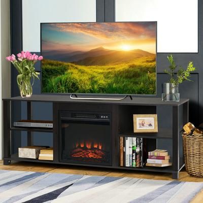 2 Tier TV Stand With Storage Cabinet & Adjustable Shelves, Media Console Organizer 2 Tier TV Stand With Storage Cabinet & Adjustable Shelves, Media Console Organizer