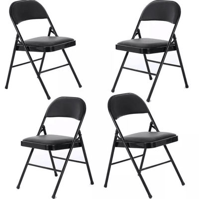 Black Padded Folding Chairs, Durable, Stackable, Commercial Seating For Indoor & Outdoor Use Black Padded Folding Chairs, Durable, Stackable, Commercial Seating For Indoor & Outdoor Use