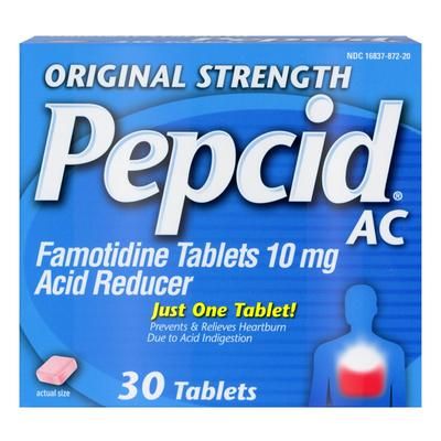 Pepcid AC Antacid 10 mg Strength Tablet 30 per Box (677833_BT)