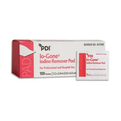 Io-Gone Iodine Removal Prep Pad Individual Packet Alcohol Scent 100 Count (133060_BX)