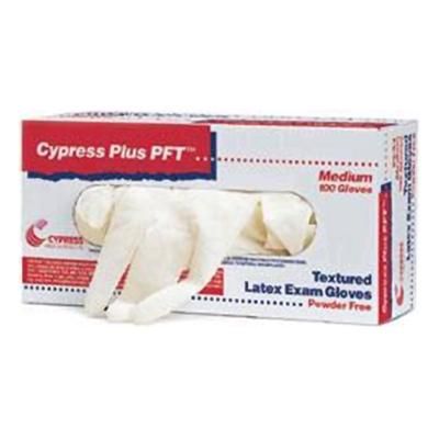 Cypress Plus PFT Exam Glove Large NonSterile Latex Standard Cuff Length Fully Textured Ivory Not Rated (367583_BX)