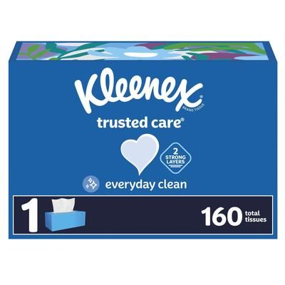 Kleenex Trusted Care Facial Tissue White 3.469 X 4-3/4 Inch 160 Count (1209622_PK)